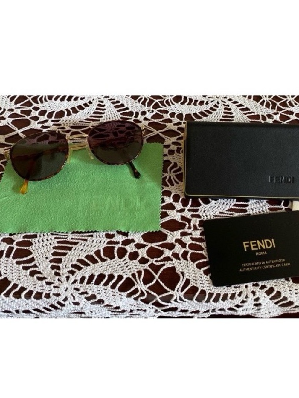 Fendi Women Tortoise Shell Frame Sunglasses with Brown Lenses F 364918
